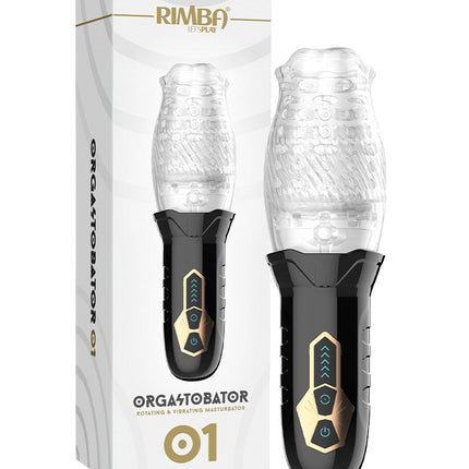 Rimba Toys - Orgastobator 01 - Automastische Masturbator - Zwart & Transparant-Erotiekvoordeel.nl