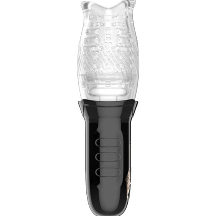 Rimba Toys - Orgastobator 01 - Automastische Masturbator - Zwart & Transparant-Erotiekvoordeel.nl