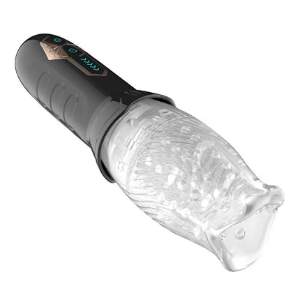 Rimba Toys - Orgastobator 01 - Automastische Masturbator - Zwart & Transparant-Erotiekvoordeel.nl