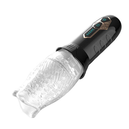 Rimba Toys - Orgastobator 01 - Automastische Masturbator - Zwart & Transparant-Erotiekvoordeel.nl