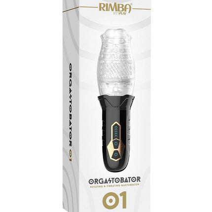 Rimba Toys - Orgastobator 01 - Automastische Masturbator - Zwart & Transparant-Erotiekvoordeel.nl