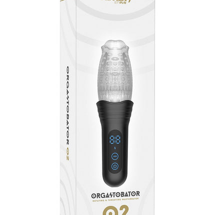 Rimba Toys - Orgastobator 02 - Automatische Masturbator - Zwart & Transparant-Erotiekvoordeel.nl