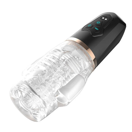 Rimba Toys - Orgastobator 03 - Automatische Masturbator - Zwart & Transparant-Erotiekvoordeel.nl