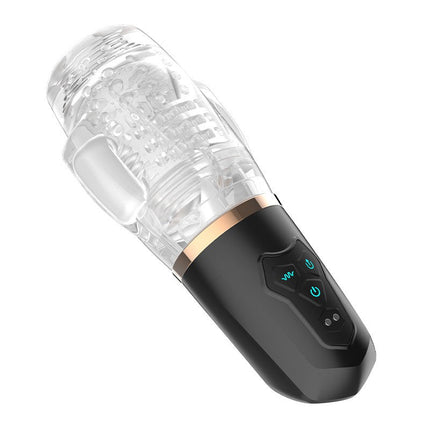 Rimba Toys - Orgastobator 03 - Automatische Masturbator - Zwart & Transparant-Erotiekvoordeel.nl