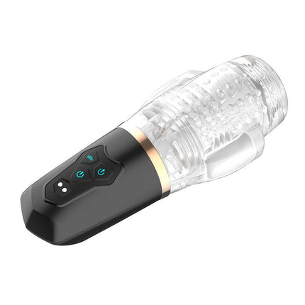 Rimba Toys - Orgastobator 03 - Automatische Masturbator - Zwart & Transparant-Erotiekvoordeel.nl