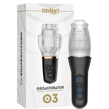 Rimba Toys - Orgastobator 03 - Automatische Masturbator - Zwart & Transparant-Erotiekvoordeel.nl