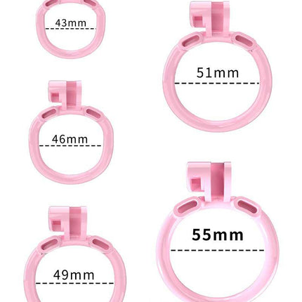 Rimba Toys - P-Cage PC01 - Kunststof Kuisheidskooi - Peniskooi - Chastity - Roze - Verkrijgbaar in 3 maten-Erotiekvoordeel.nl