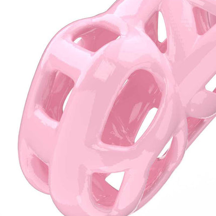 Rimba Toys - P-Cage PC01 - Kunststof Kuisheidskooi - Peniskooi - Chastity - Roze - Verkrijgbaar in 3 maten-Erotiekvoordeel.nl