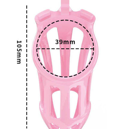 Rimba Toys - P-Cage PC02 - Kunststof Kuisheidskooi - Peniskooi - Chastity - Roze - Verkrijgbaar in 3 maten-Erotiekvoordeel.nl