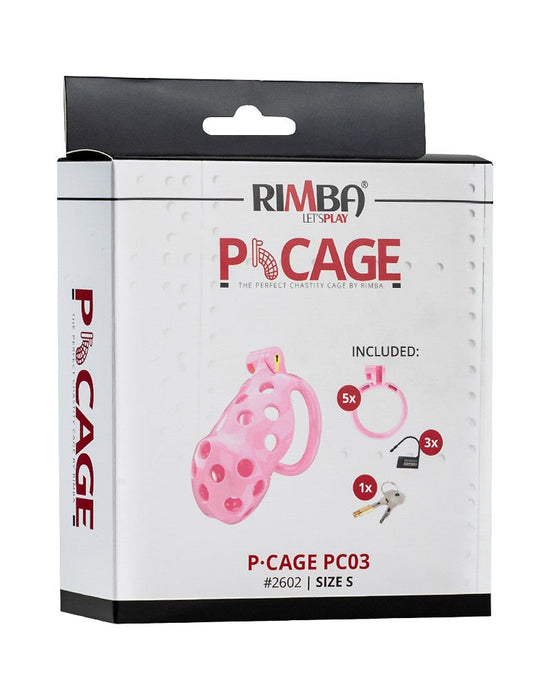 Rimba Toys - P-Cage PC03 - Kunststof Kuisheidskooi - Peniskooi - Chastity - Roze-Erotiekvoordeel.nl