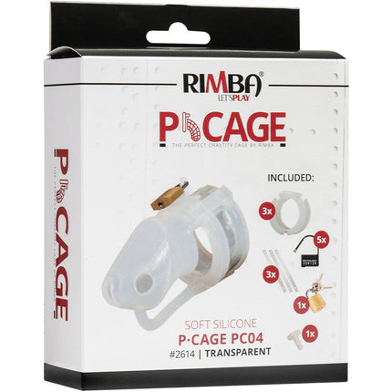 Rimba Toys - P-Cage PC05 - Siliconen Kuisheidskooi - Peniskooi - Chastity - Transparant-Erotiekvoordeel.nl