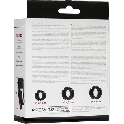 Rimba Toys - P-Cage PC05 - Siliconen Kuisheidskooi - Peniskooi - Chastity - Zwart-Erotiekvoordeel.nl