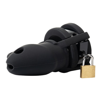 Rimba Toys - P-Cage PC05 - Siliconen Kuisheidskooi - Peniskooi - Chastity - Zwart-Erotiekvoordeel.nl