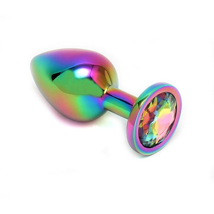Rimba Toys Rainbow RVS Butplug met Steen PISA-Erotiekvoordeel.nl