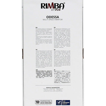 Rimba Toys Vulva en Clitoris Vibrator Odessa - turquoise- Erotiekvoordeel.nl