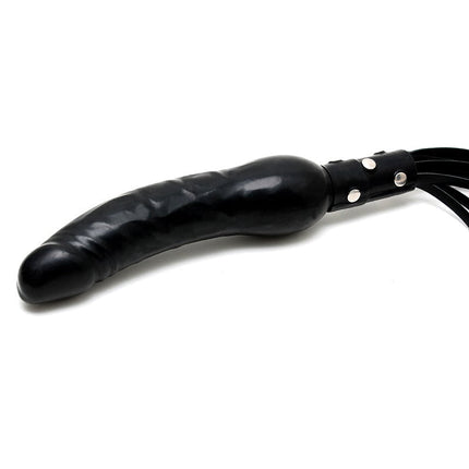 Rimba leren zweep met siliconen dildo- Erotiekvoordeel.nl