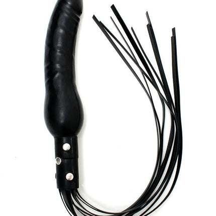 Rimba leren zweep met siliconen dildo- Erotiekvoordeel.nl