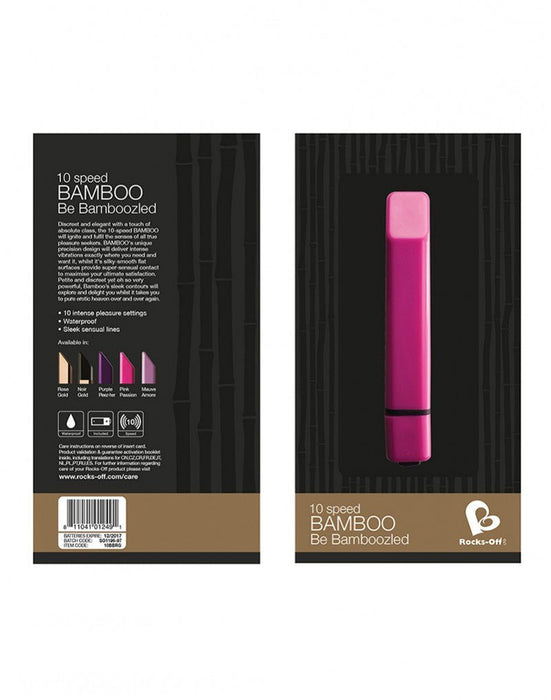 Rocks-off Bamboo Rosé Goud Mini vibrator - Erotiekvoordeel.nl