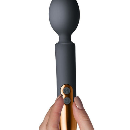 Rocks-off Mini Wand Vibrator Oriel - zwart/koper- Erotiekvoordeel.nl