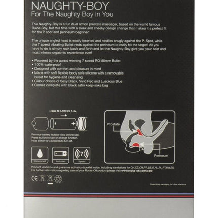 Rocks-off Naughty-Boy vibrerende Buttplug - Erotiekvoordeel.nl