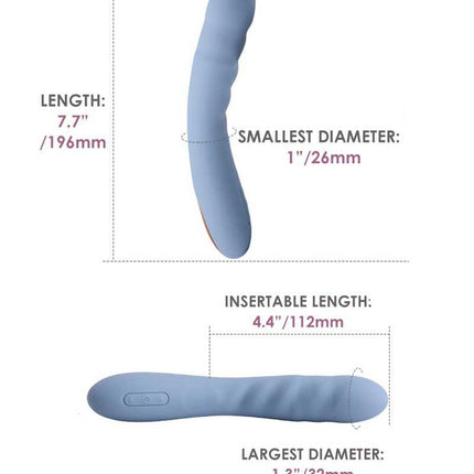 SVAKOM - Ava Neo - Stotende Vibrator - Thrusting Vibrator - Met App Control - Lichtblauw-Erotiekvoordeel.nl