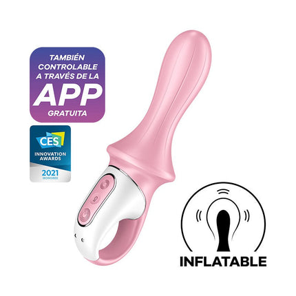 Satisfyer - Air Pump Booty 5+ - Opblaasbare Vibrator (met App Control) - Roze-Erotiekvoordeel.nl