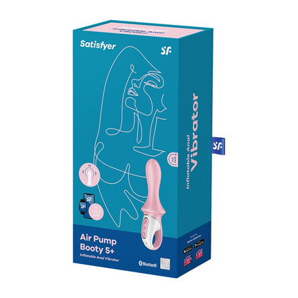 Satisfyer - Air Pump Booty 5+ - Opblaasbare Vibrator (met App Control) - Roze-Erotiekvoordeel.nl