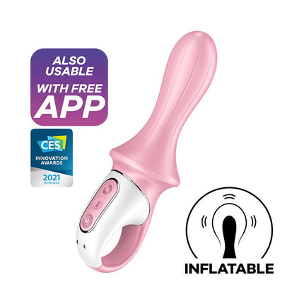 Satisfyer - Air Pump Booty 5+ - Opblaasbare Vibrator (met App Control) - Roze-Erotiekvoordeel.nl