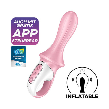 Satisfyer - Air Pump Booty 5+ - Opblaasbare Vibrator (met App Control) - Roze-Erotiekvoordeel.nl
