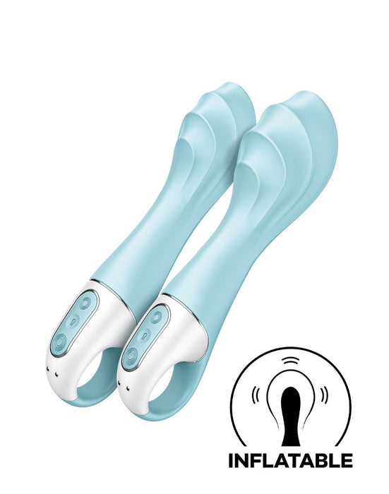 Satisfyer - Air Pump Vibrator 5+ - Opblaasbare G-Spot Vibrator (met App Control) - Blauw-Erotiekvoordeel.nl