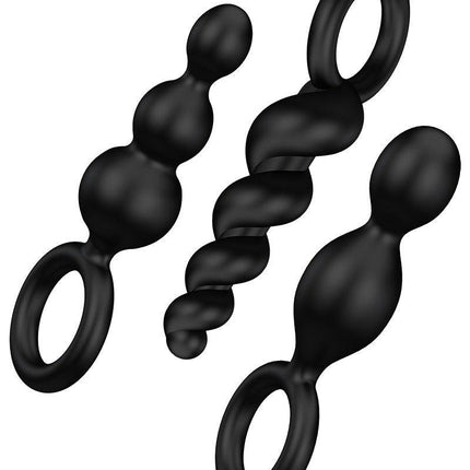 Satisfyer Anaal Plugs Set van 3 - zwart - Erotiekvoordeel.nl