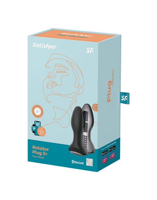 Satisfyer - Anaal Vibrator Met Roterende kralen En App Control Rotator Plug 2+ - Zwart-Erotiekvoordeel.nl