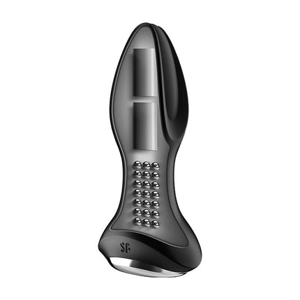 Satisfyer - Anaal Vibrator Met Roterende kralen En App Control Rotator Plug 2+ - Zwart-Erotiekvoordeel.nl