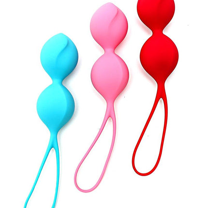 Satisfyer Bekkenbodem Trainer Kegel Balls set van 3 - rood - roze - blauw - gevorderd - Erotiekvoordeel.nl