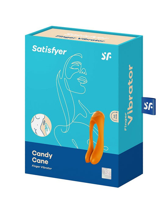 Satisfyer Candy Cane Vinger Vibrator - oranje- Erotiekvoordeel.nl