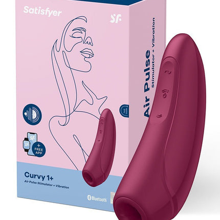 Satisfyer Curvy 1+ Rose Red App Connect Clitoris Vibrator- Erotiekvoordeel.nl