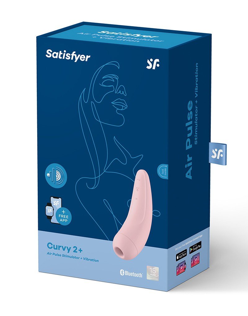 Satisfyer Curvy 2+ Pink APP Connect Clitoris Vibrator- Erotiekvoordeel.nl