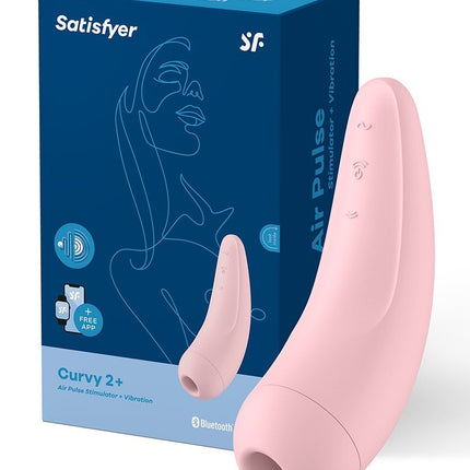Satisfyer Curvy 2+ Pink APP Connect Clitoris Vibrator- Erotiekvoordeel.nl