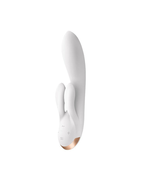Satisfyer Double Flex Rabbit Tarzan Vibrator met APP control - wit-Erotiekvoordeel.nl