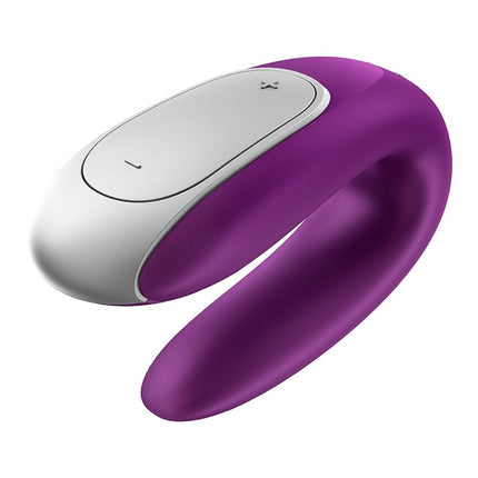 Satisfyer Double Fun Luxe Partner Vibrator met APP Control - paars- Erotiekvoordeel.nl