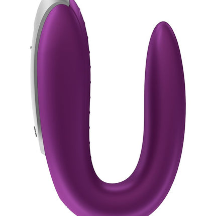 Satisfyer Double Fun Luxe Partner Vibrator met APP Control - paars- Erotiekvoordeel.nl