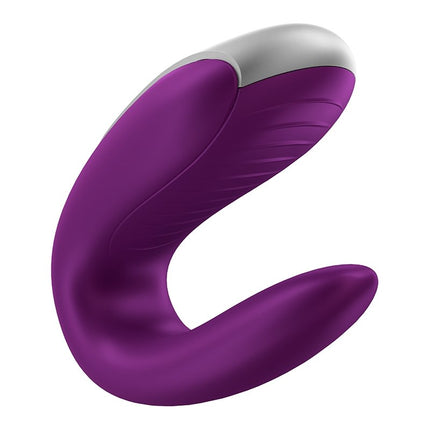 Satisfyer Double Fun Luxe Partner Vibrator met APP Control - paars- Erotiekvoordeel.nl