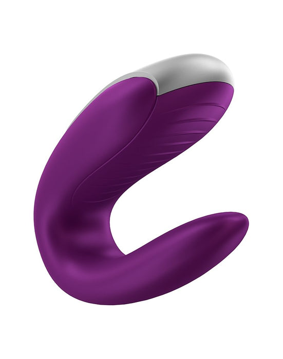 Satisfyer Double Fun Luxe Partner Vibrator met APP Control - paars- Erotiekvoordeel.nl