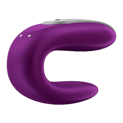 Satisfyer Double Fun Luxe Partner Vibrator met APP Control - paars- Erotiekvoordeel.nl