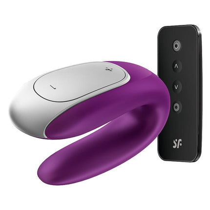 Satisfyer Double Fun Luxe Partner Vibrator met APP Control - paars- Erotiekvoordeel.nl