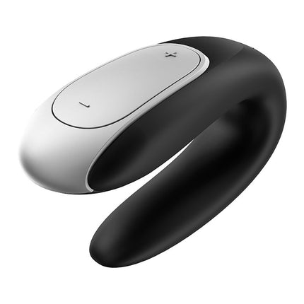 Satisfyer Double Fun Luxe Partner Vibrator met APP Control - zwart- Erotiekvoordeel.nl