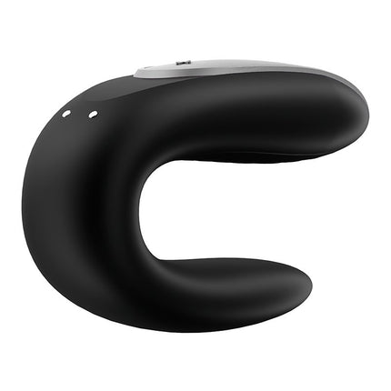 Satisfyer Double Fun Luxe Partner Vibrator met APP Control - zwart- Erotiekvoordeel.nl