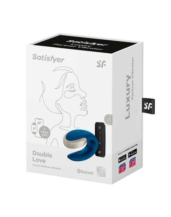 Satisfyer Double Love Luxe Partner Vibrator - blauw-Erotiekvoordeel.nl