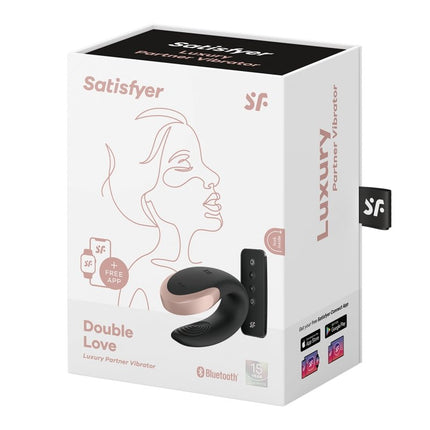 Satisfyer Double Love Luxe Partner Vibrator - zwart - Erotiekvoordeel.nl