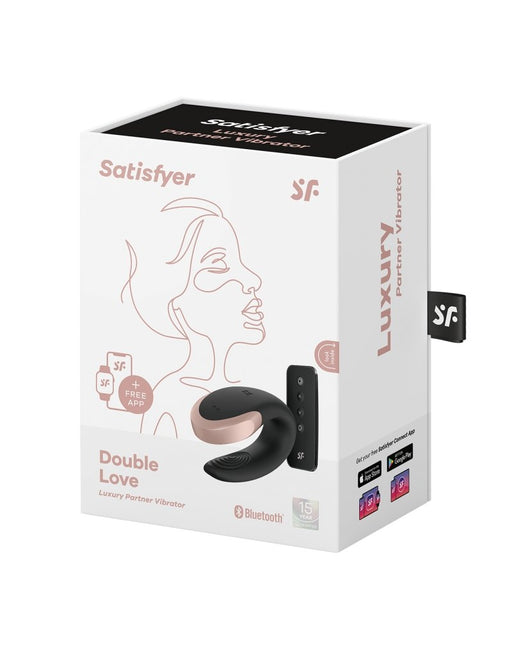 Satisfyer Double Love Luxe Partner Vibrator - zwart - Erotiekvoordeel.nl